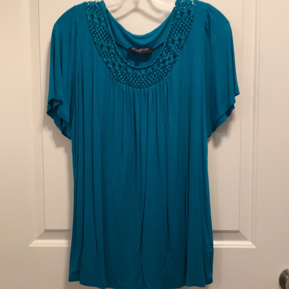 Beautiful blue casual office work top